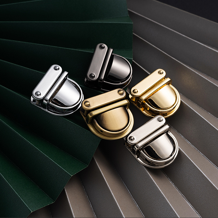 Customized Zinc Die Casting Push Lock For Briefcase Bags Purse Bag Parts and Fittings