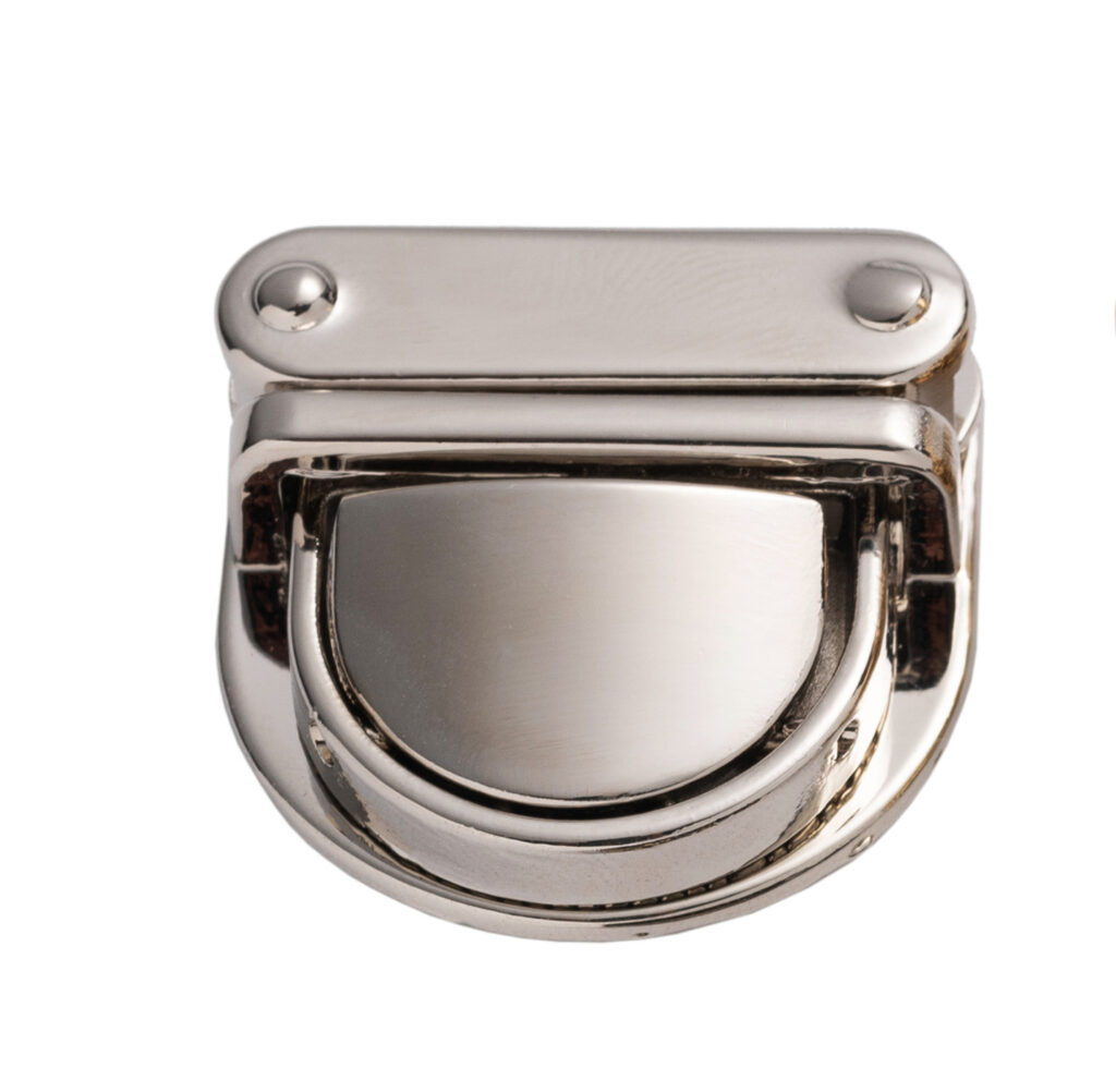 Customized Zinc Die Casting Metal Press Push Lock Tongue Lock For Bags