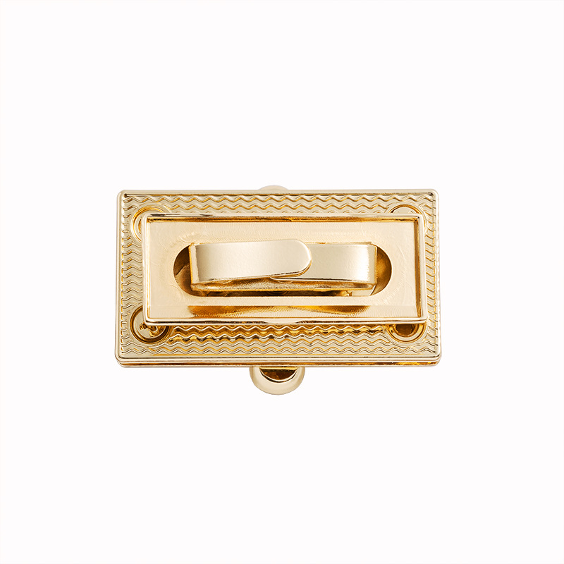 High Quality Custom Zinc Alloy Material Square Twist Turn Lock for Bag Hardware Accessories
