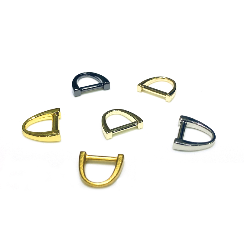 Nickel Plated Semi Circular Rings Custom Zinc Die Casting