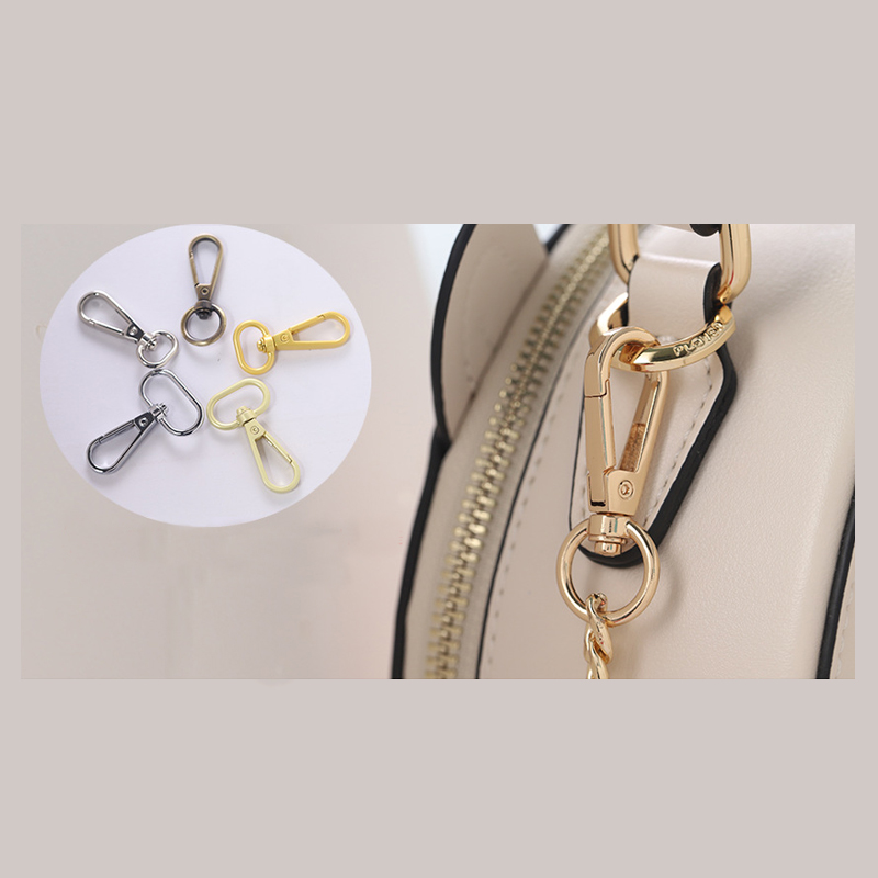 Customized Heavy Duty Golden Color Oval Shape Bag Metal Buckle China Factory