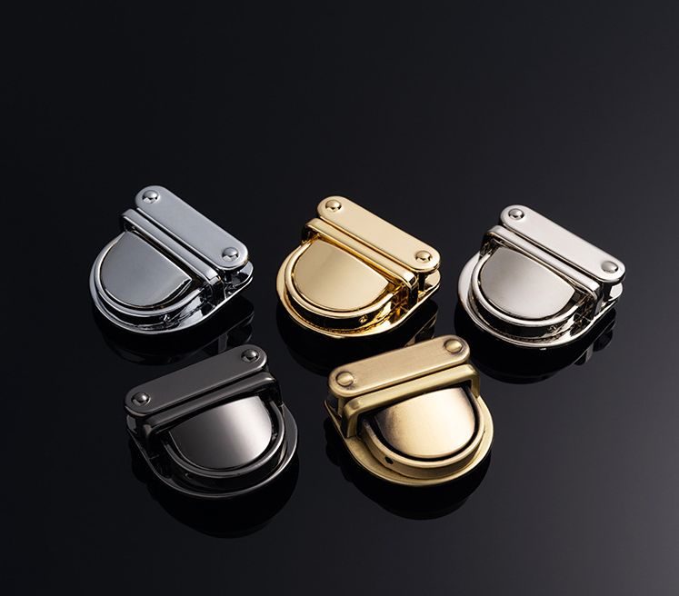 Custom Metal Clasp Lock The Bag Lock Metal Push Button Lock For Handbag