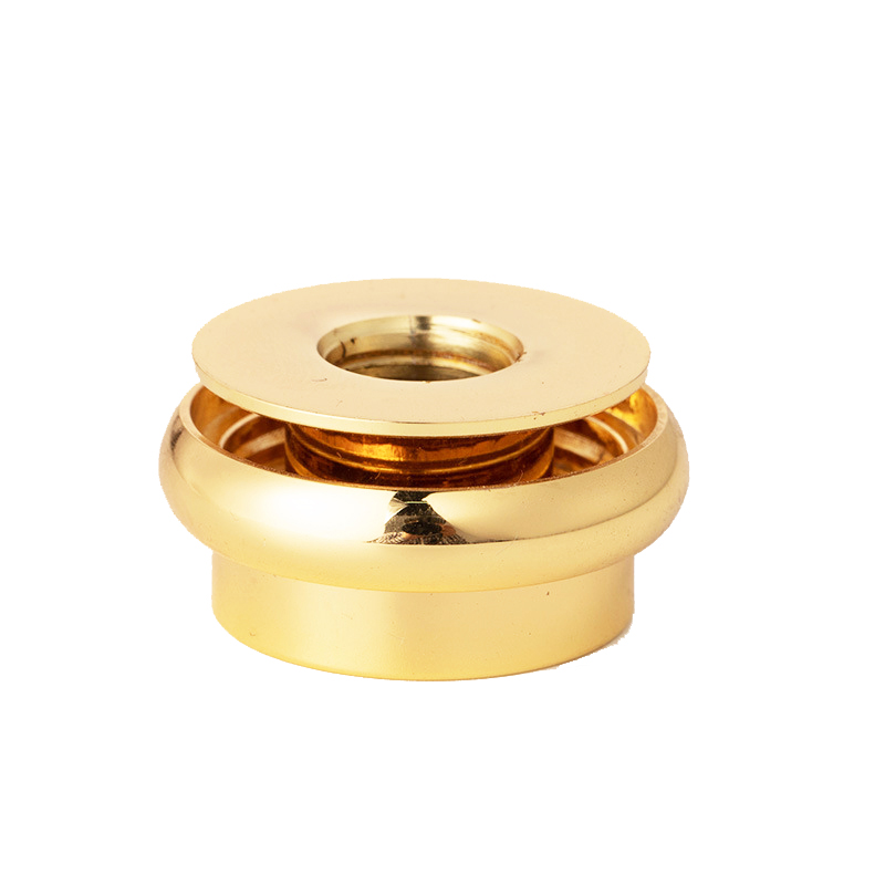 Golden Round Metal Cap For Perfume Bottle Zamak Die Casting Zinc Alloy Material