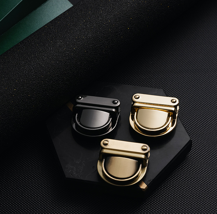 Custom Design OEM Die Casting Bag Hardware Oval Shape Twist Lock