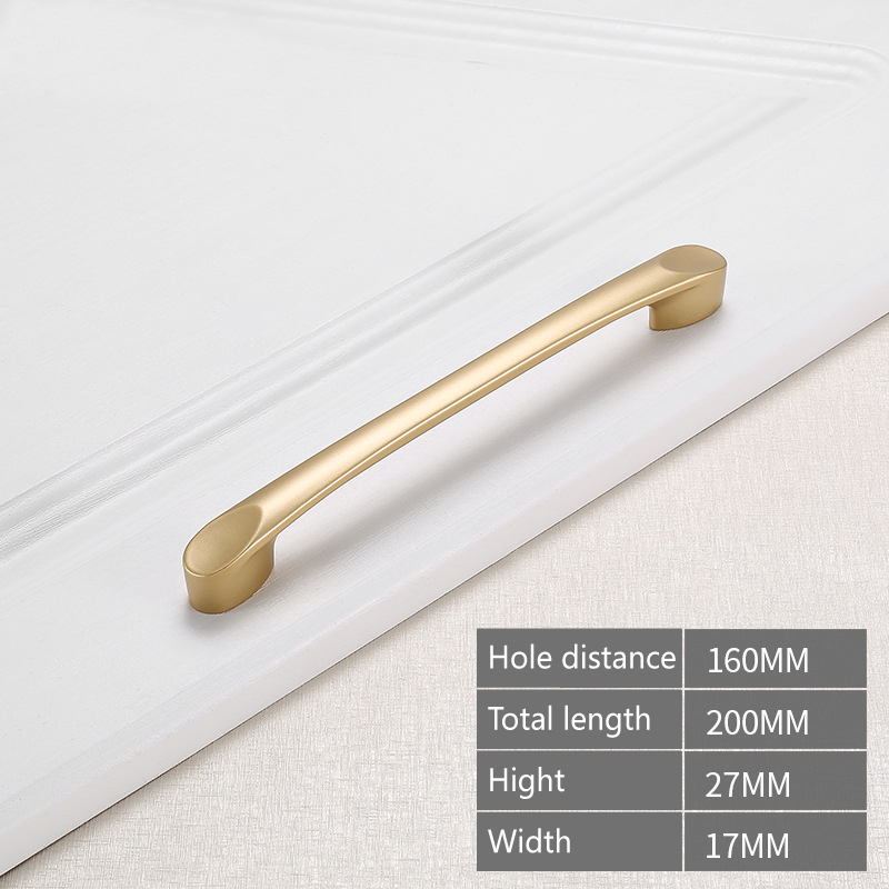 Aluminum Alloy Die Casting Golden Metal Wardrobe Door Handle China Die Casting Custom Factory