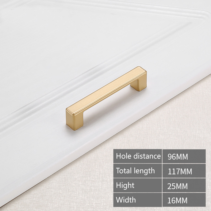 Aluminum Alloy Die Casting Golden Metal Wardrobe Door Handle China Die Casting Custom Factory